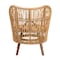 Bali & Pari Nagoya Modern Bohemian Natural Rattan Wide Seat Lounge Chair 235-13342-ZORO - alternate 2